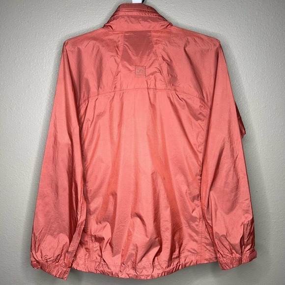 REI Kid's Pink Full Zip Long Sleeve Windbreaker W/Stowaway Hood Jacket XL - Picture 4 of 11